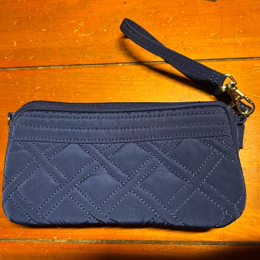 Vera Bradley Royal Blue Quilted Wristlet/Mini Purse - Picture 2 of 4